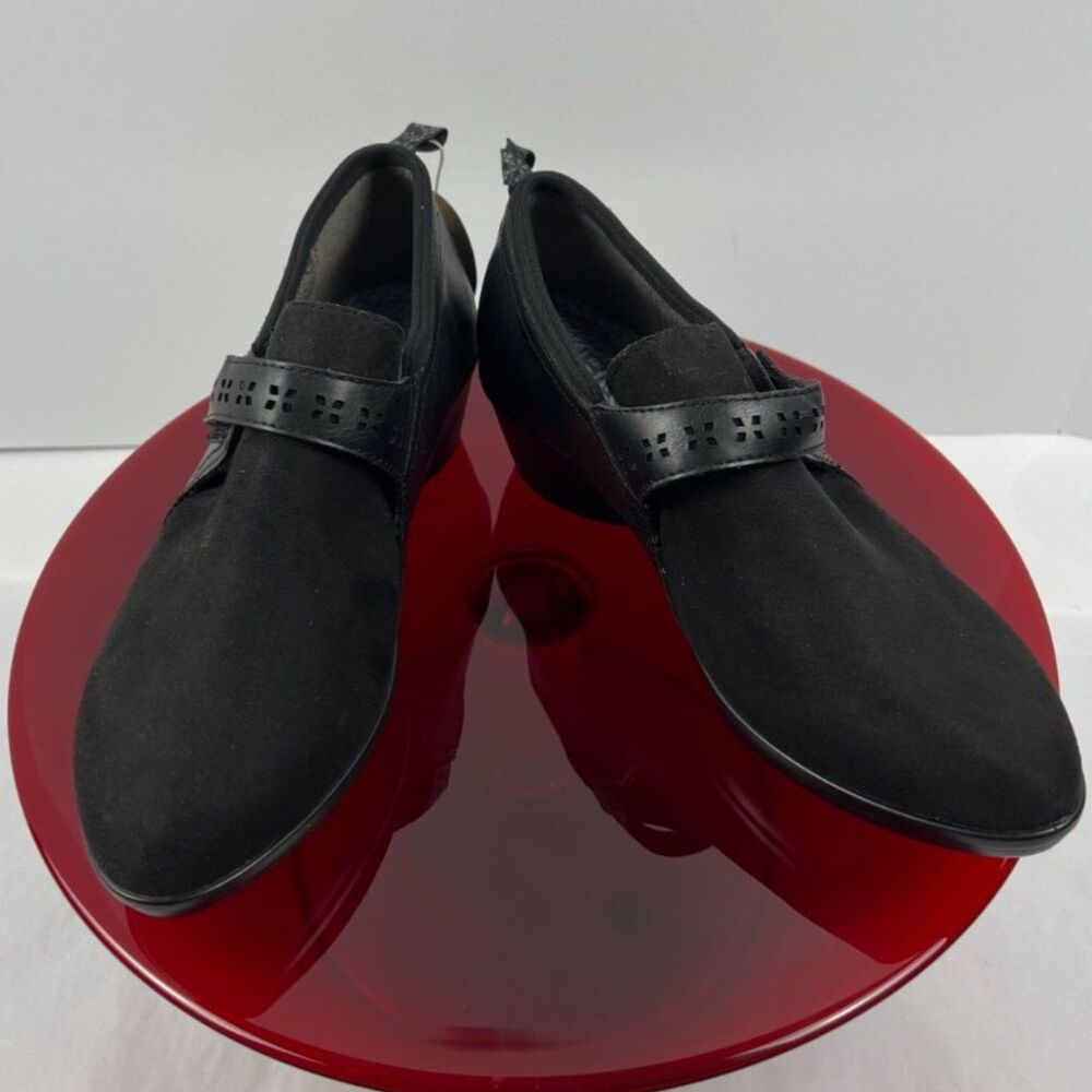 JBU  by Jambu Gail Black Vegan Leather/Suede Slip-on Booties Size 6  NWT No Box
